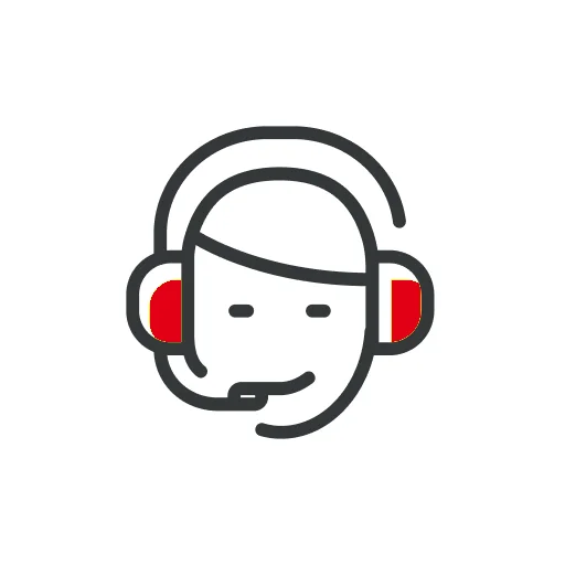 Icon eines Kopfs mit Headset